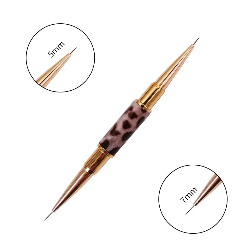 Nail Art Liner Brushes  Leopard Print Acrylic French Stripe Drawing Painting Pen Gel Polish Nail Art Manicure Tools 3