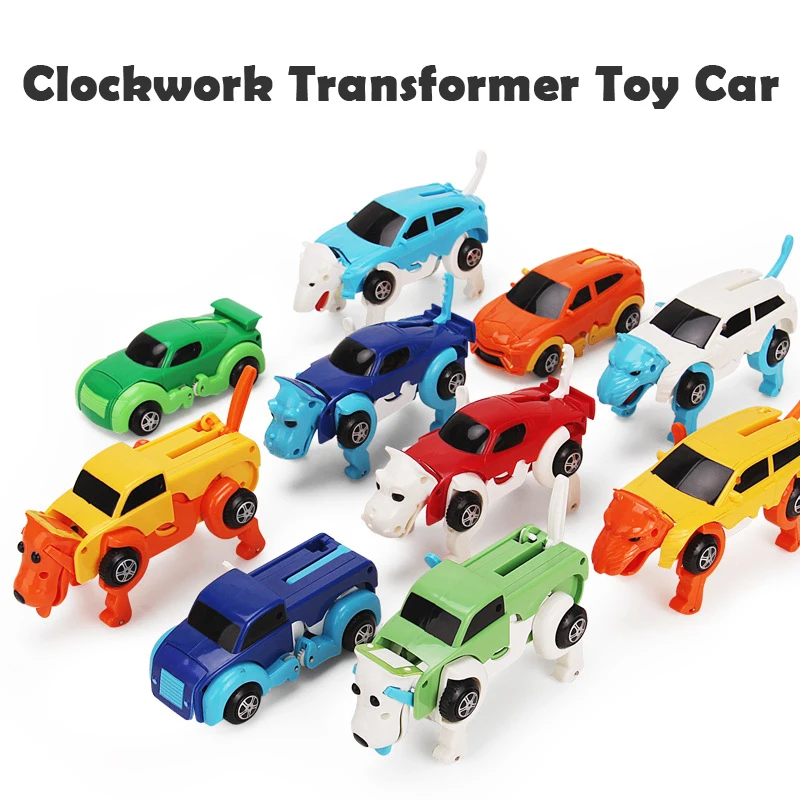 

Creative Cartoon Puppy Clockwork Car Educational Toys Cute Transformer Toy Car Funny Clockwork Kids Toy Developmental Toys