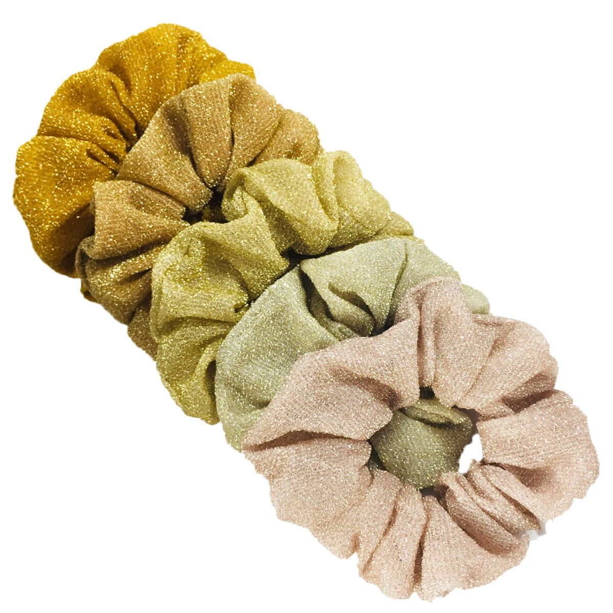 5 teile/los Mädchen Sparkly Pailletten Scrunchies Haar Elastische Bands Scrunchy Krawatten Seile Pferdeschwanz Halter Gummibänder für Mädchen Glänzend – Detail 2