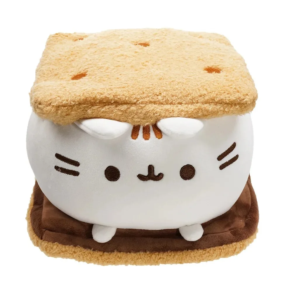 Plush Toys Kawaii Chocolate Cookie Fat Cat Plushies Soft Stuffed Animal Pillow Accompany Sleep Toy Home Decoration Toys Kids Birthday Gifts