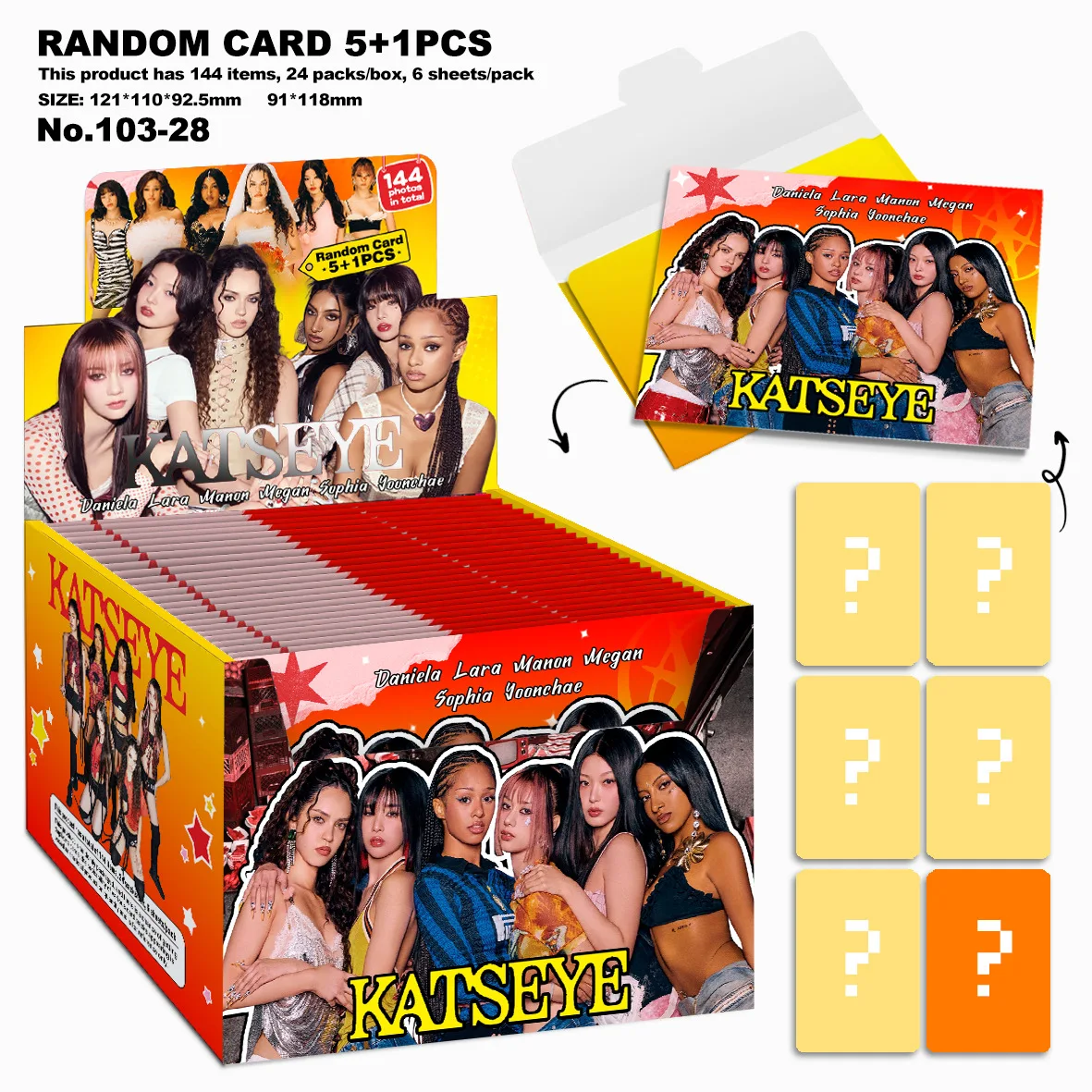Kpop KATSEYE Photocard One Box 24 Bags HD Photo MEGAN DANIELA