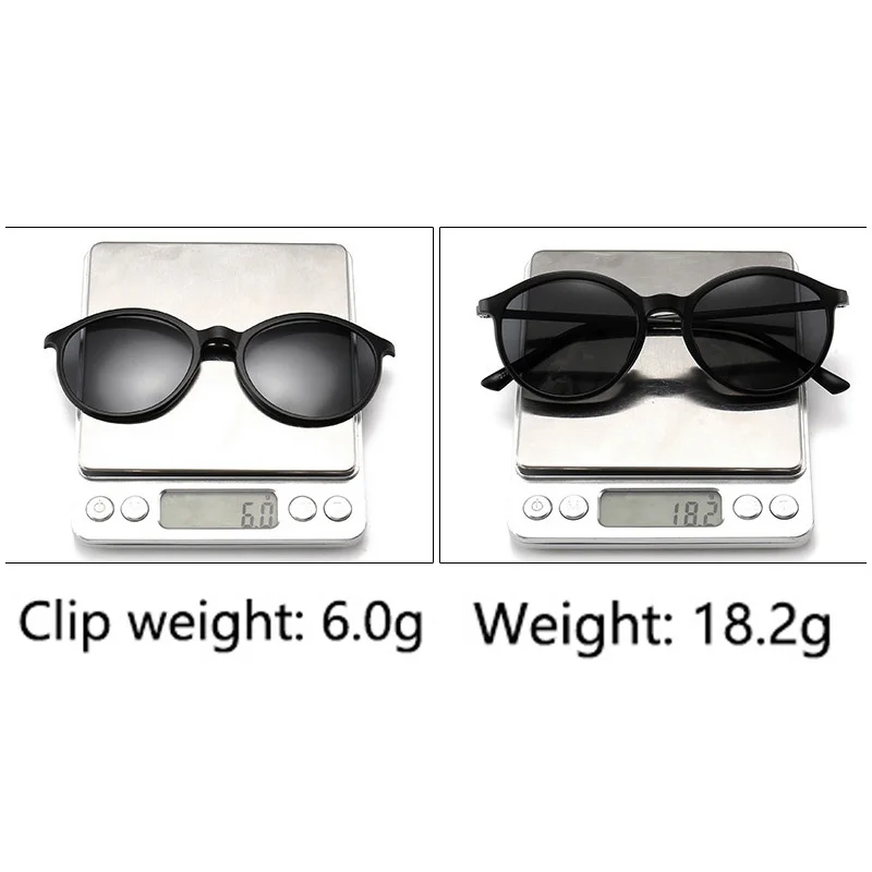 Occhiali da sole con clip 6 in 1 Uomo Donna Occhiali da sole magnetici ottici polarizzati TR90 Occhiali da sole con magnete Occhiali da vista_voghion.com