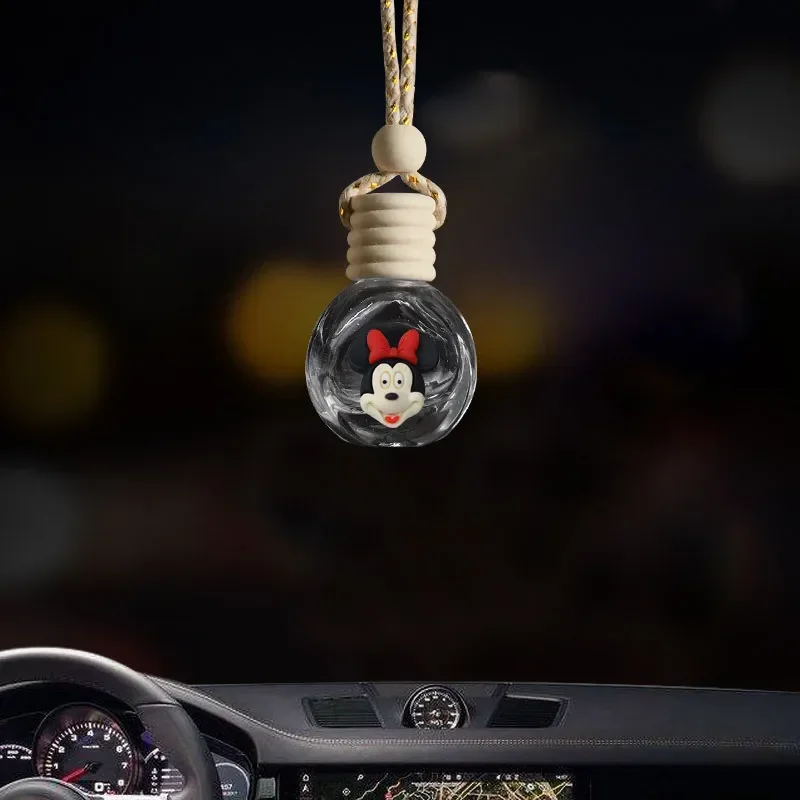 Car Air Freshener Disney Mickey Minnie Mouse Perfume Lady Car Air Freshener Lasting Fragrance Hanging Car Perfume Accessories Cute Pendant