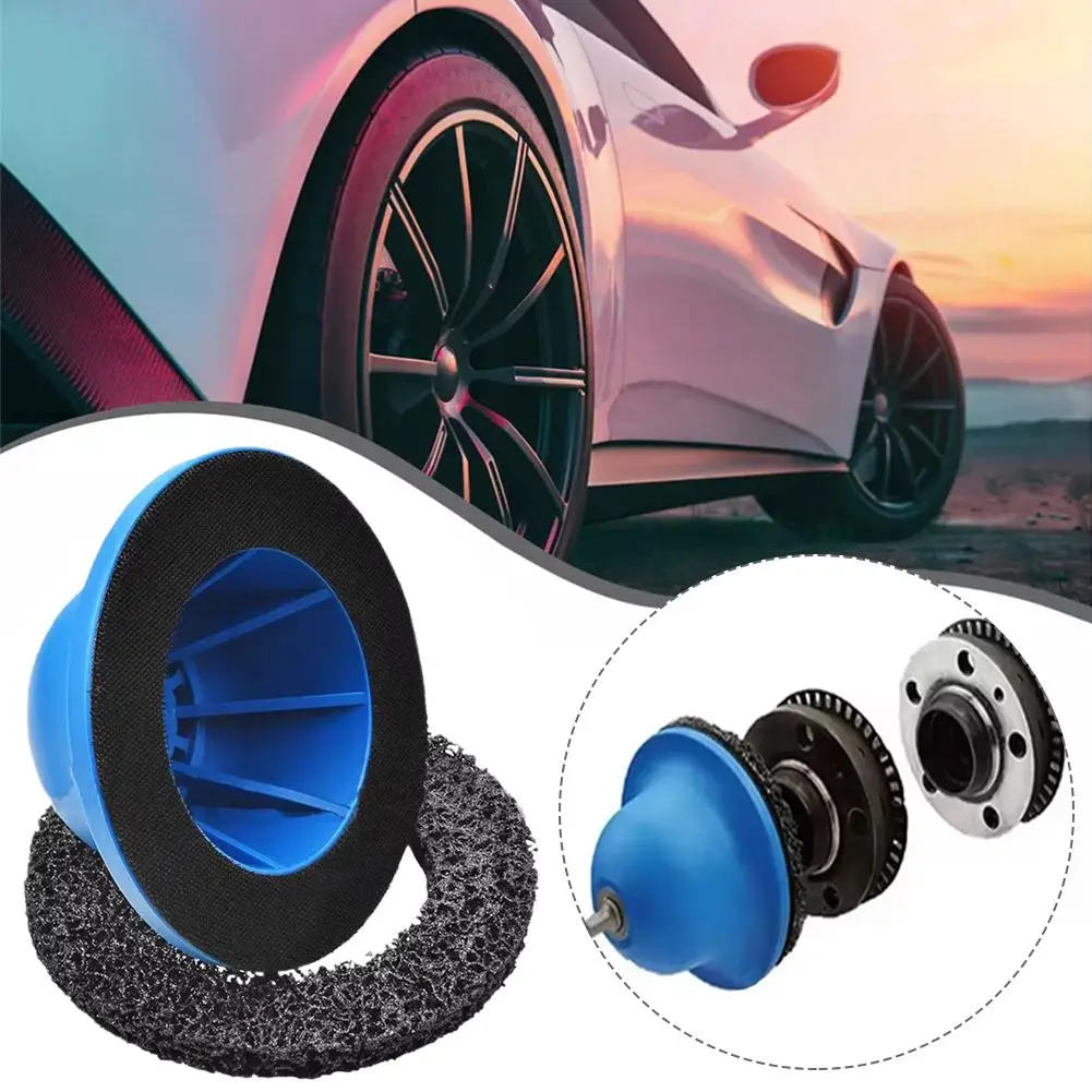 Plastic Wheel Hub Brush Grinder for Cleaning Rotor and Rim Surfaces