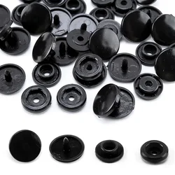 Bulk Plastic Snap Buttons for DIY Clothing and Accessories (Black Snap Button)