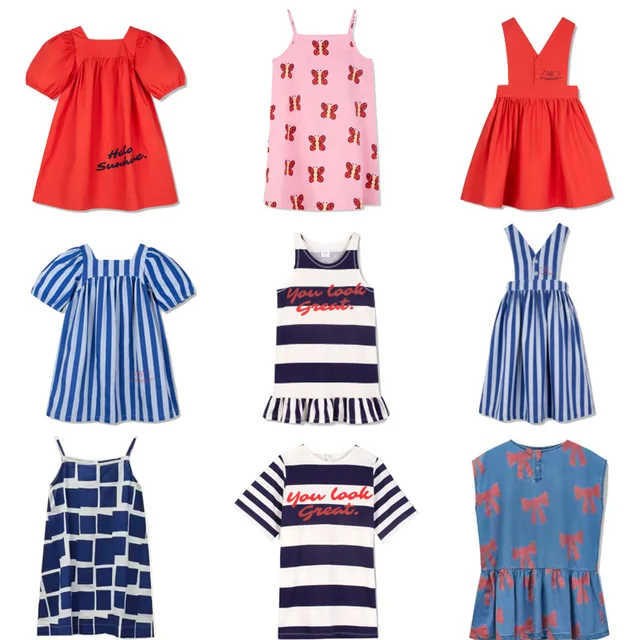 Robe pour enfants SS26, nouvelle collection été, robes en jean à imprimé mignon pour filles 1