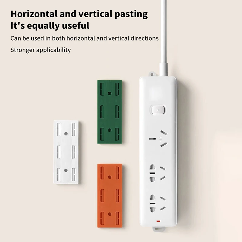 Wall-Mounted Plug Fixer Sticker Punch-free Home Self-Adhesive Socket Fixer Cable Wire Organizer Power Strip Holder 1PC socket holder