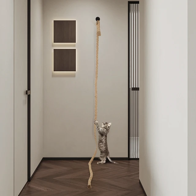 Ceiling-Mounted Cat Climbing Rope Tree 2