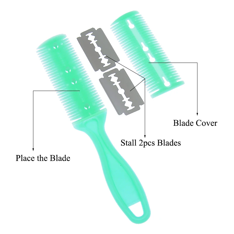 Meisha 1pcs Double-Sided Hair Razor Blade Comb Hair Cutting Thinning Comb for Men Women Hair Trimmer DIY Styling Tools C0009A 3