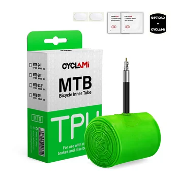 CYCLAMI Camera d'aria per bici ultraleggera MTB26 27,5 29 pollici Materiale TPU Pneumatico MTB Bicicletta 45mm Valvola francese Super leggero