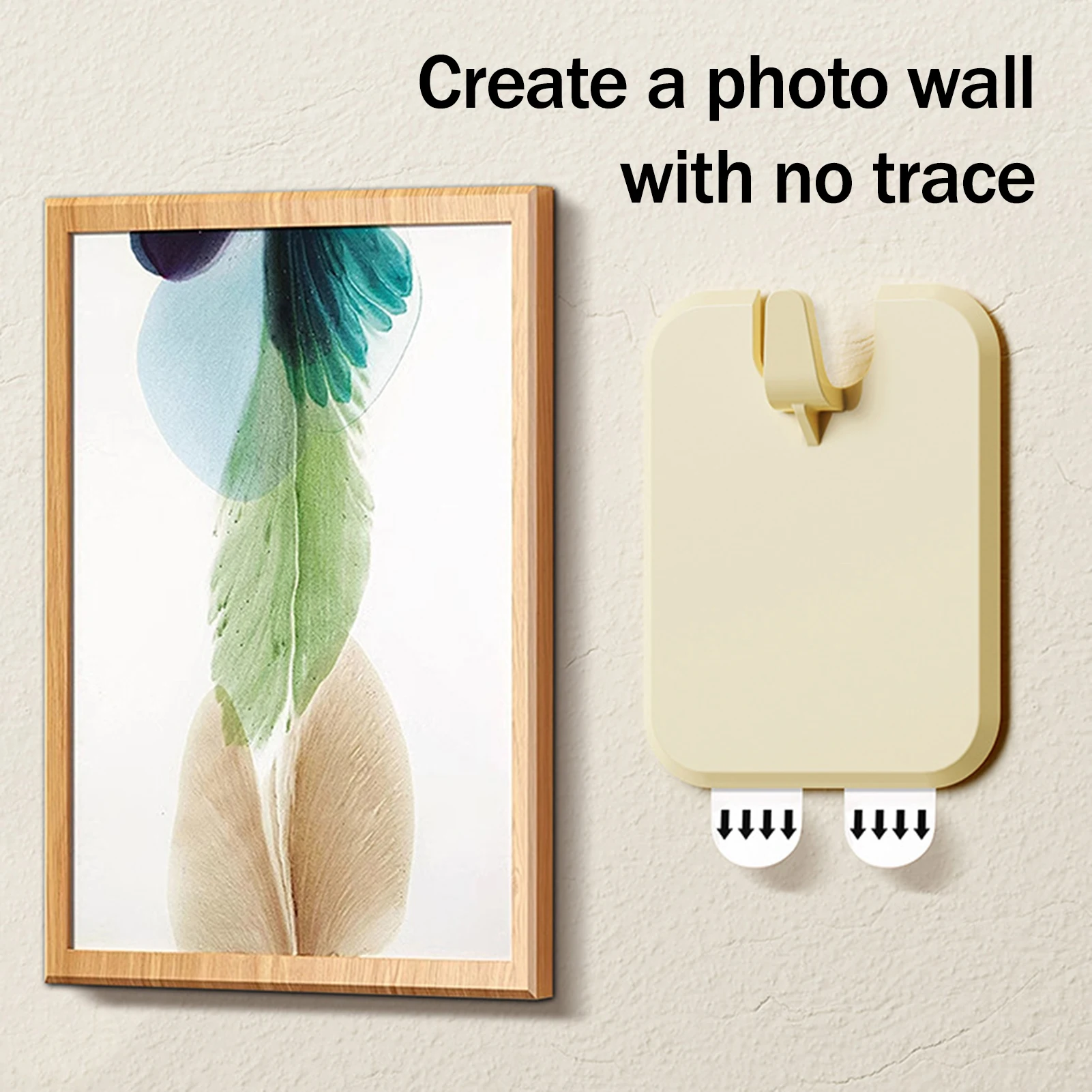 Versatile Strong Adhesive Hook for Frames and Mirrors - No-Drill, Seamless & Removable