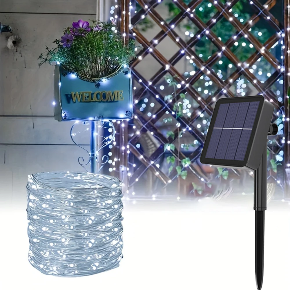 LED Solar String Fairy Lights - Outdoor Waterproof Decorative Pathway and Garland Lighting
