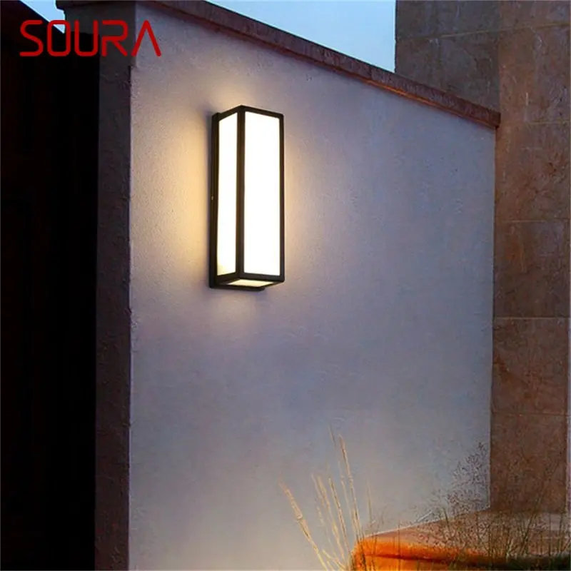 

SOURA Outdoor Classical Wall Sconces Light LED Waterproof IP65 Lamp for Home Balcony Decoration