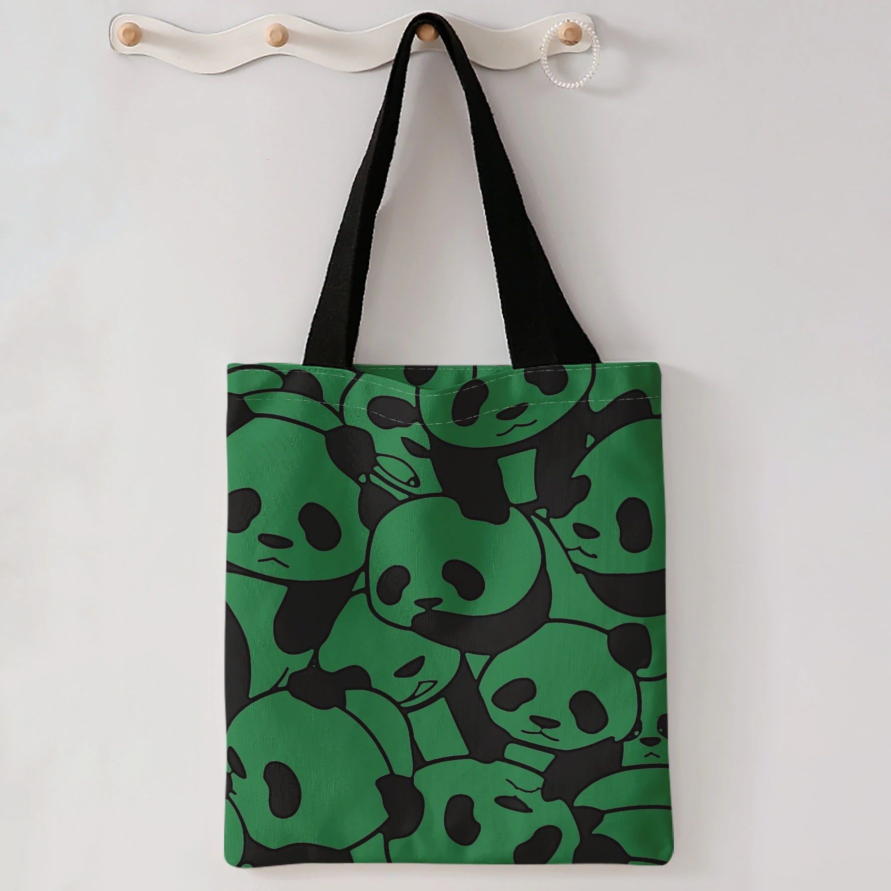 Panda Pattern Canvas Multifunctional Fashion Bag