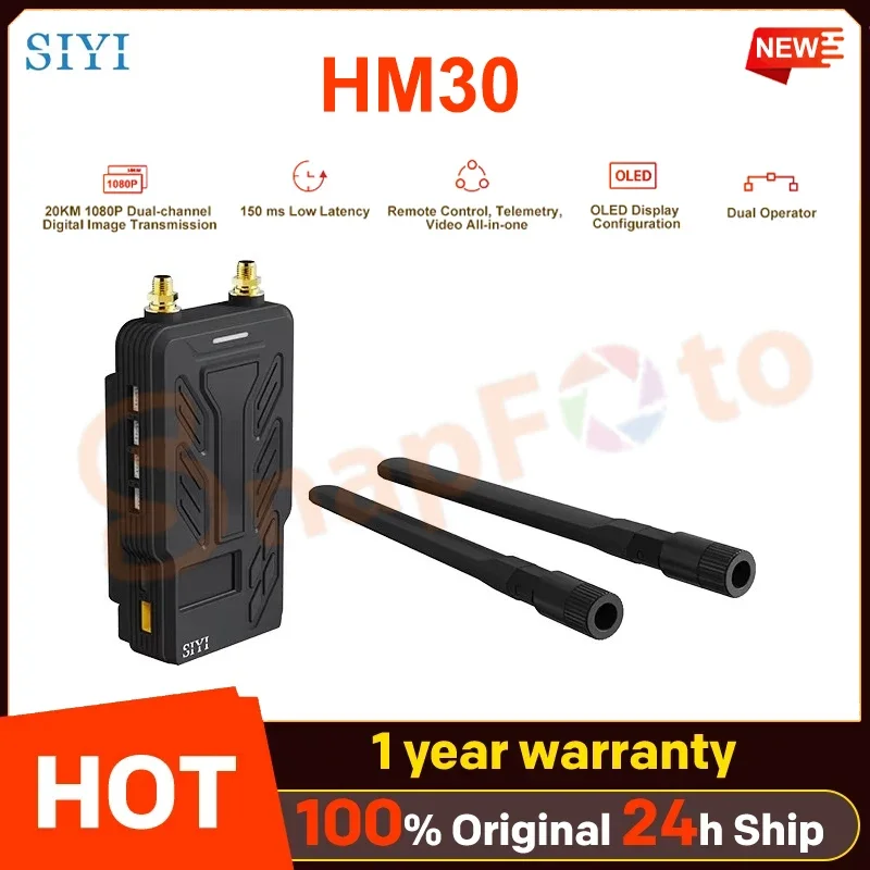SIYI HM30 장거리 풀 HD 디지털 이미지 전송 FPV 시스템 1080p 60fps 150ms SBUS PWM Mavlink 텔레메트리 OSD 30KM-CE FCC