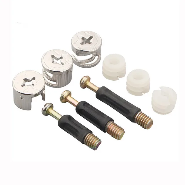 10/20Db Bútor Csavar Három-Egy-Egy Excentrikus Kerékanya Csatlakozó M6 Hosszúság 32 35 40 Mm-Es Ruhák Cabine Desk Link Rögzítő - Image 5