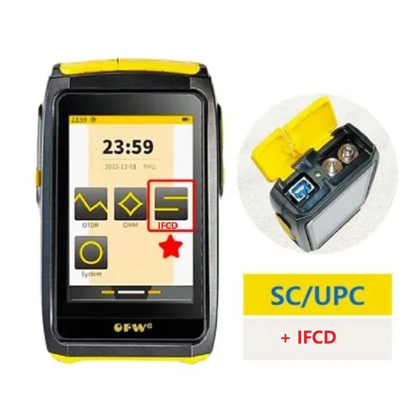 OFW-OFW Mini OTDR Active Fiber Live Test, 1550nm, 20dB Fiber Optic Reflectometer, Touch Screen, VFL, OLS, OPM, FWT-100