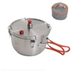 Outdoor Micro Pressure Cooker for Camping, 1-3 Person Stainless Steel Cookware Pot with Storage Carry Bag for Hiking, Picnic