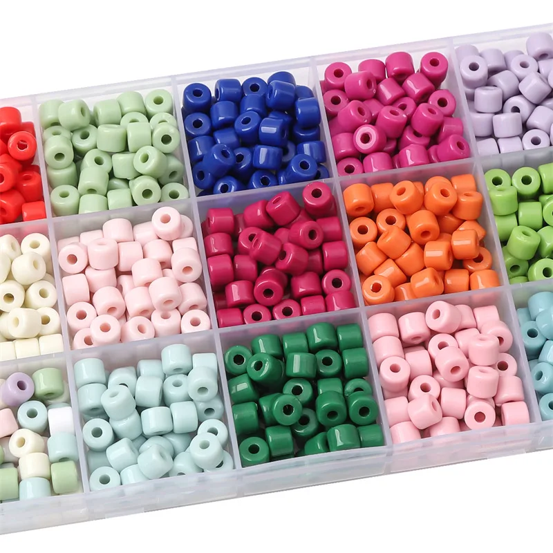 50pcs 6x5mm Cylinder Tube Shape Acrylic Plastic Loose Spacer Beads Lot For Jewelry Making DIY Findings luxury jewelry boxes organizer plastic transparent acrylic stand necklace jewelry case display earring storage box bracelet