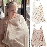 Breathable Baby Nursing Cover Maternity Breastfeeding Cover Cotton Muslin Baby Feeding Blanket Privacy Apron Stroller Blankets
