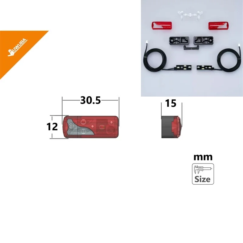 1:14 Maßstab Rücklichtabdeckung für Tamiya RC Muldenkipper für SCANIA 770S R620 für VOLVO für BENZ TGX LESU Autozubehör