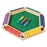 Board Game With Multi-Faceted Flip Shut The Box Game 6 Player Wooden Board Math Number Games For Kids Adults Families Party Club 2