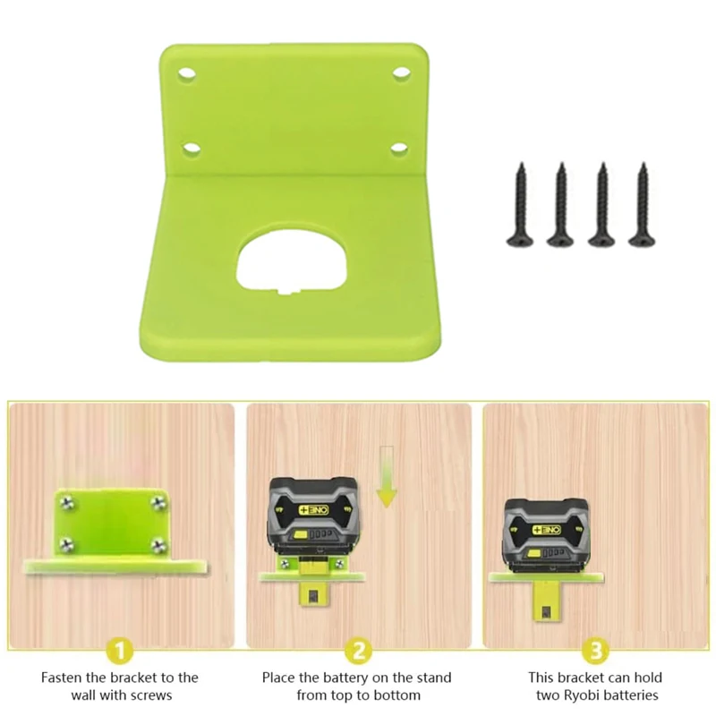 Universal Wall Mount Battery and Tool Holder