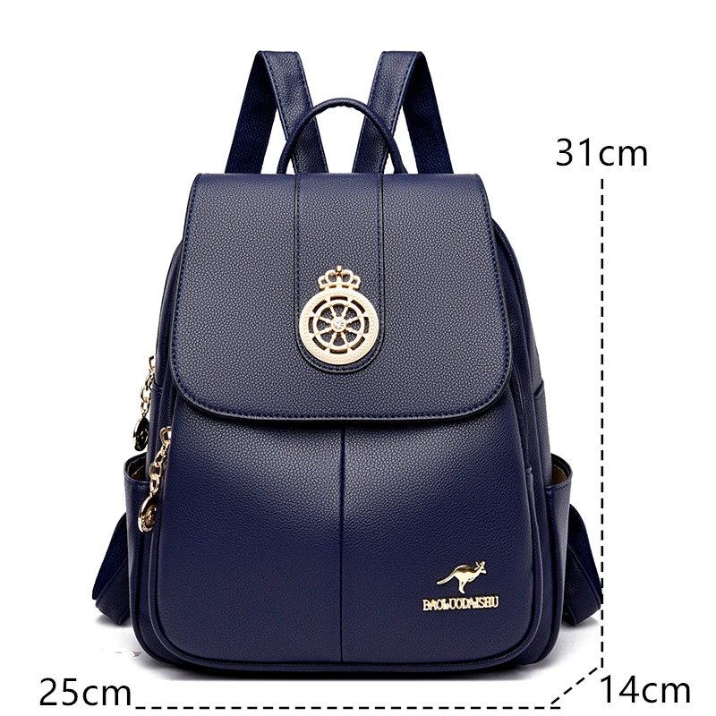 Women Fashion Backpack Quality Leather New Fashion Shoulder Ladies HighCapacity Travel Backpack Schoolbag Girls mochila feminina 4