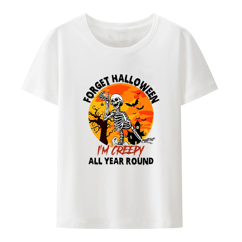 

Women Graphic Long Sleeve T-shirt Autumn Female Modal Pullover Halloween Skull Print Vintage Ladies Loose O-Neck Tees Tops