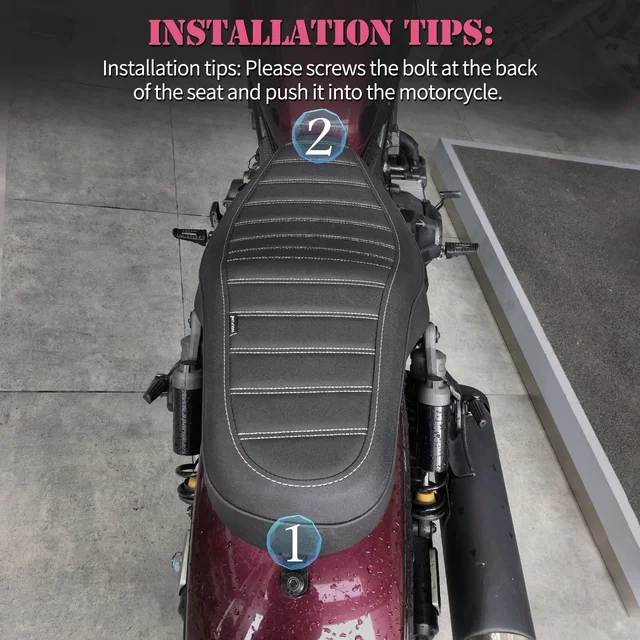 Cuscino Sella Per Honda Rebel CMX 1100 - In Pelle, Impermeabile, Per Conducente O Passeggero - Foto 11