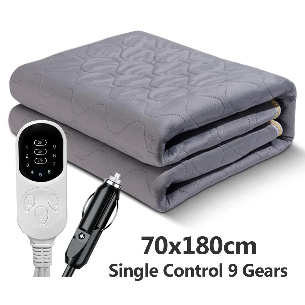 Car Electric Heated Blanket 12V Energy Saving 50x150cm/70x180cm/120x150cm Truck RVs Heating Mat Electric Heating Blanket