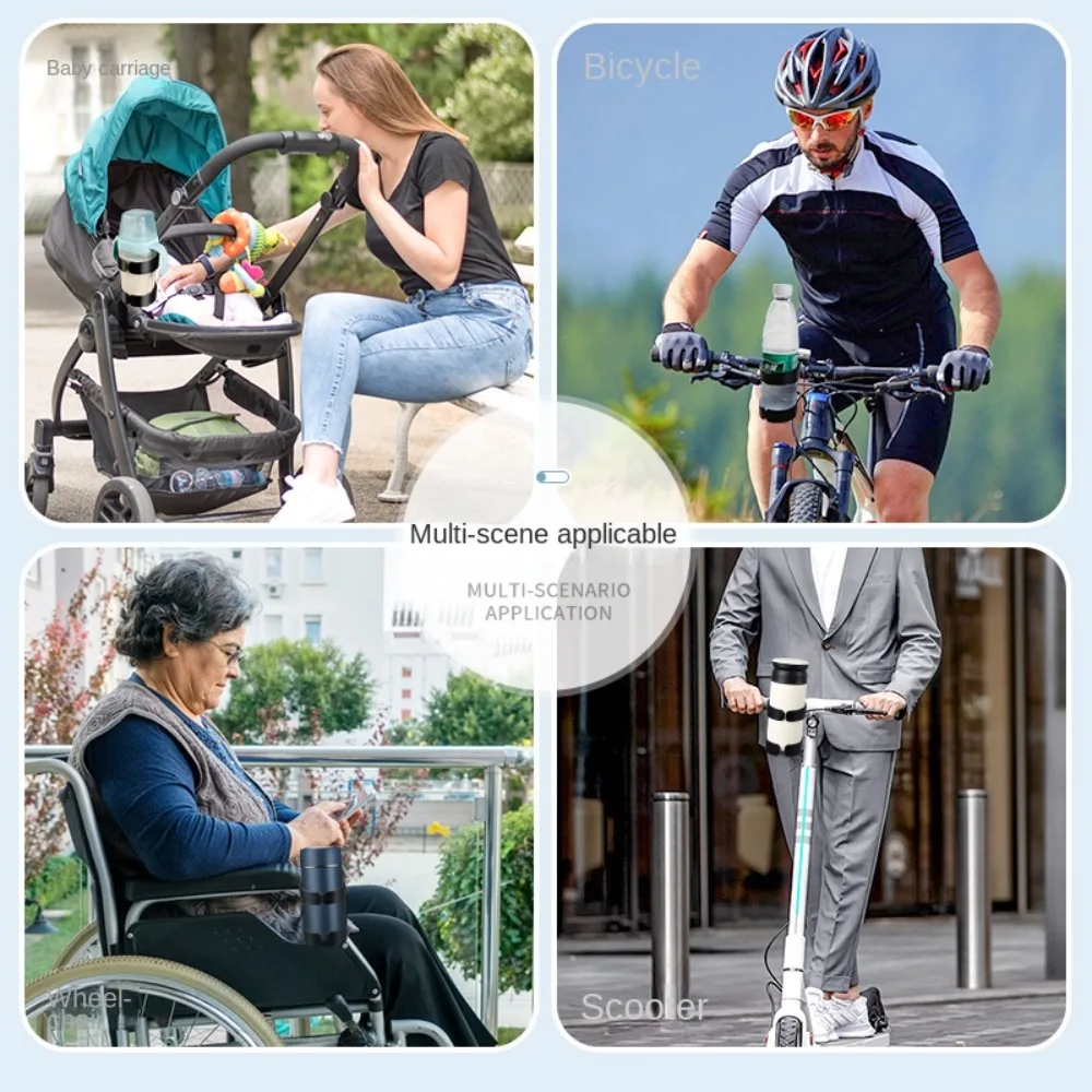 Baby Pram Baby Stroller Cup Holder Anti-Slip Multi-function Bicycle Water Bottle Holder Pushchair Accessories 360° Rotate