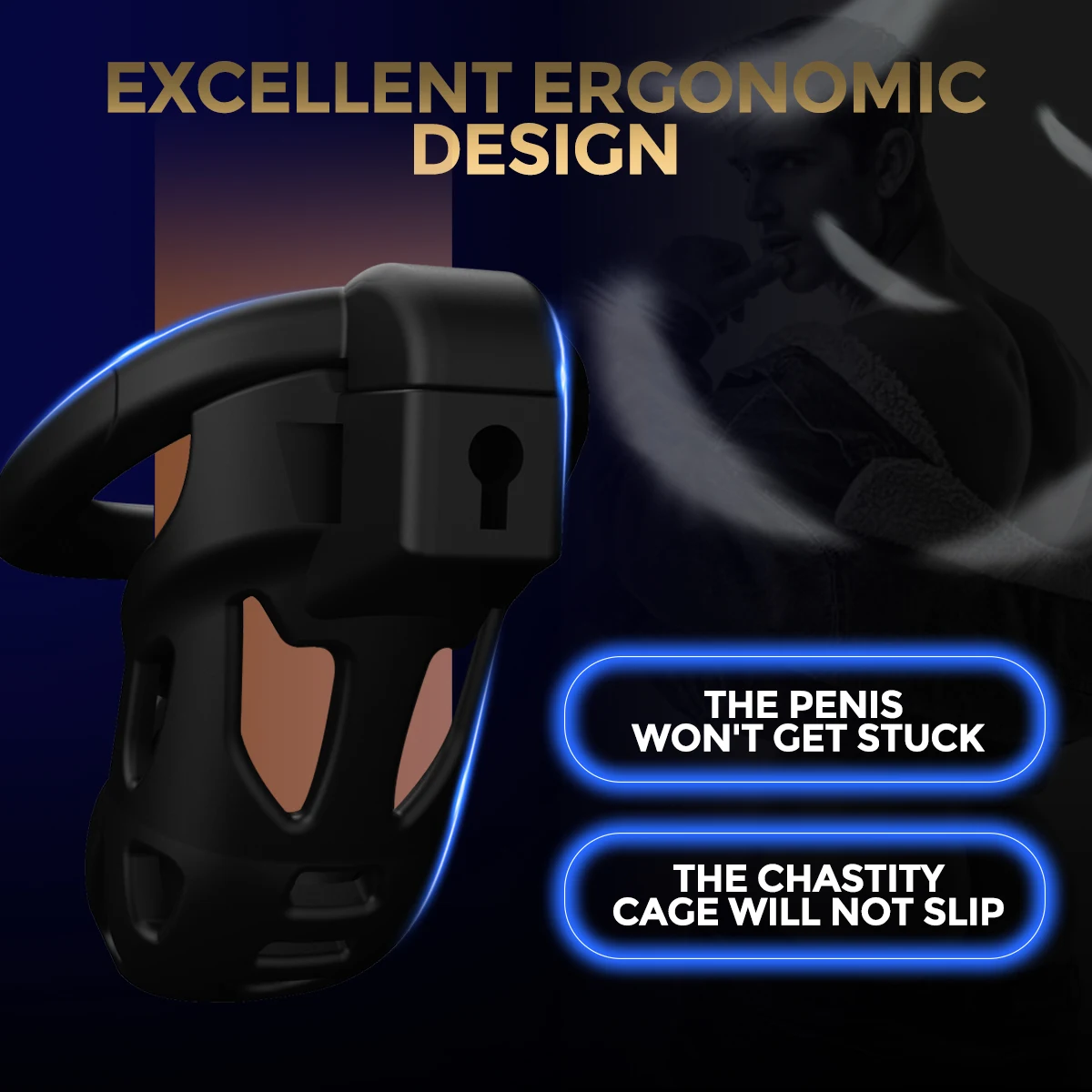 Penis Chastity Cage New Ghost Male Chastity Cage 3 Size penis chastity cage chastity lock sex toy