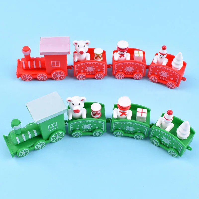 Description Picture 5 of itemChristmas Train Plastic Mini Train Ornament for Children Gifts Home Xmas Party Happy Birthday Cake Topper Decoration supplies