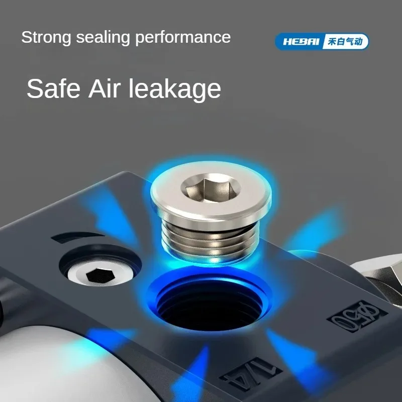 Pneumatic Hex Head Pipe Fitting with Sealing Ring - Threaded End Cap Plug Adapter