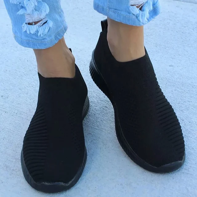 Women's Sneaker Slip On Women Sneakers Breather White Shoes Women Casual Sneaker Sports Shoes Comfortable Vulcanize Shoes Female 3