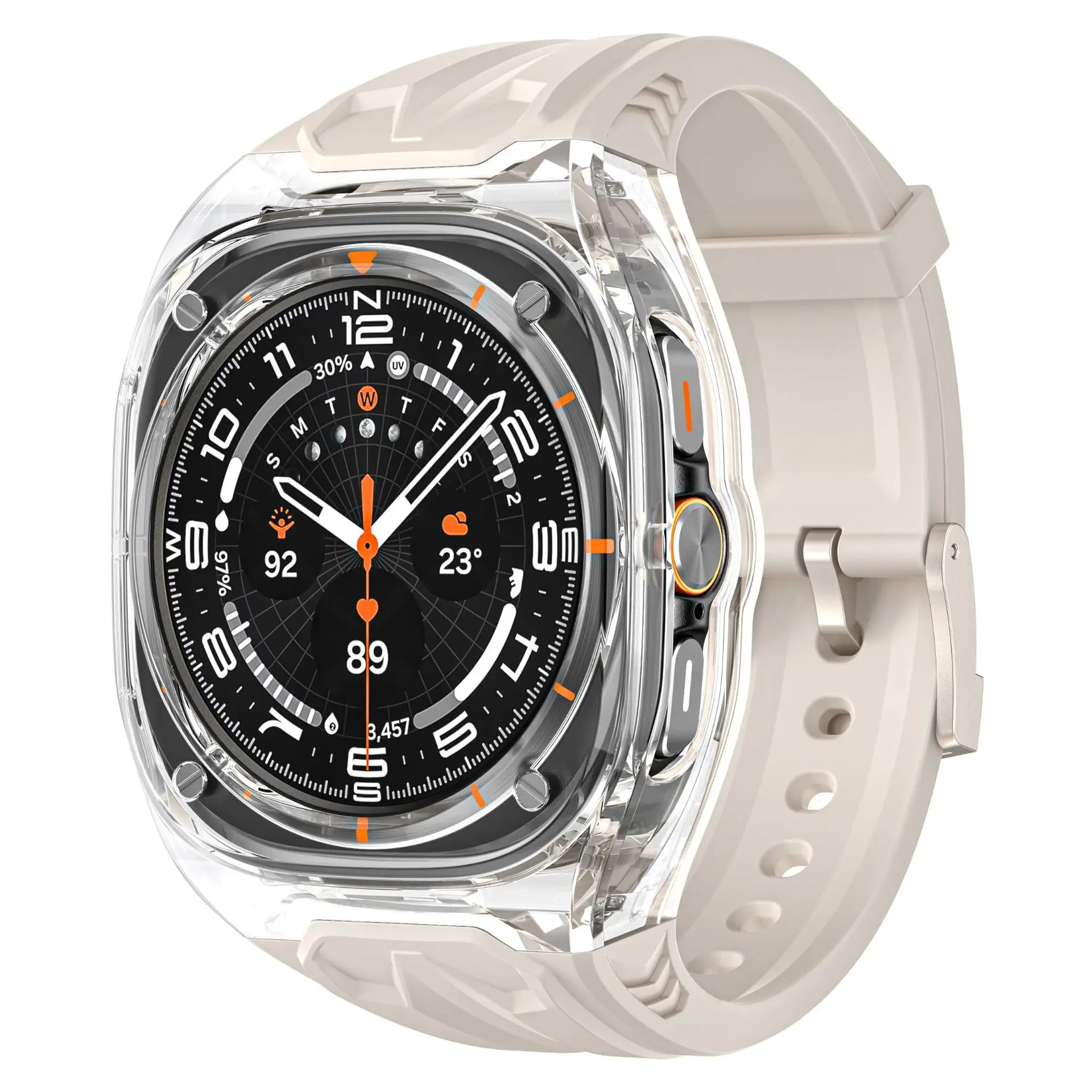 Advanced Silicone Strap with Protective PC Case