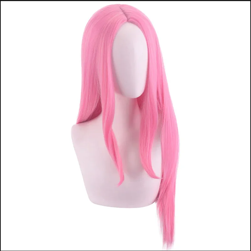 Pink long straight 60 cm Cosplay Wig for One Piece Jewelry Bonney