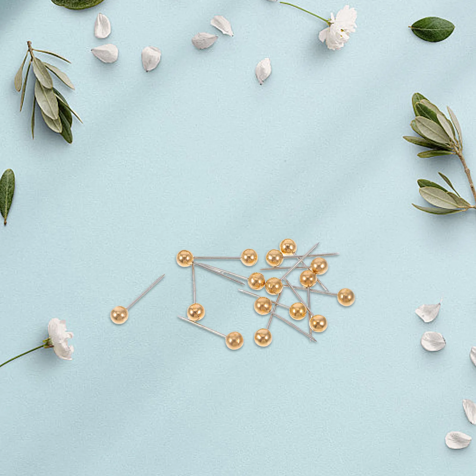 200개입 원형 볼 푸시핀 금속 컬러 전기도금 플라스틱 헤드 코르크보드 푸시핀 사무실 게시판용 고강도 벽걸이용