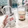 Rotating Cosmetic Makeup Organizer Storage Tube with Lid Clear Organizer Box Makeup Brush Holder Acrylic Organizers Bathroom 4