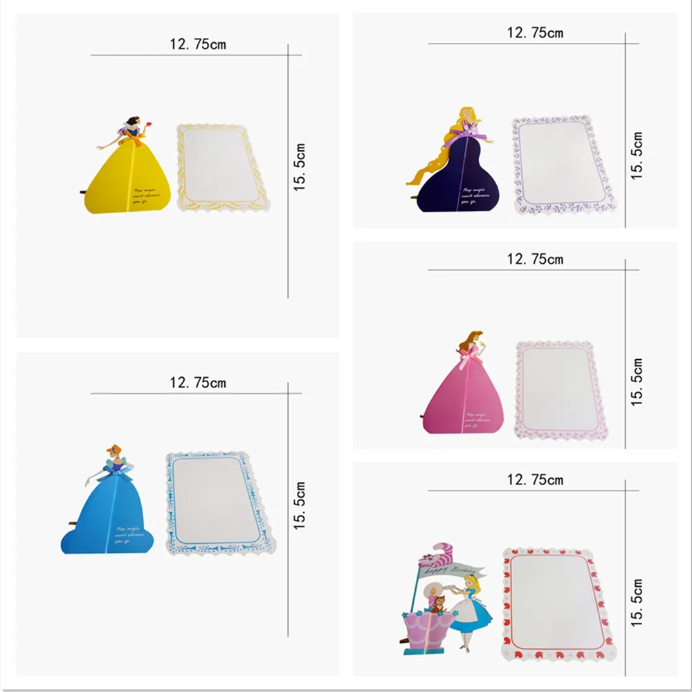 3D Pop Up Birthday Greeting Cards with Envelope, Little Princess Cards