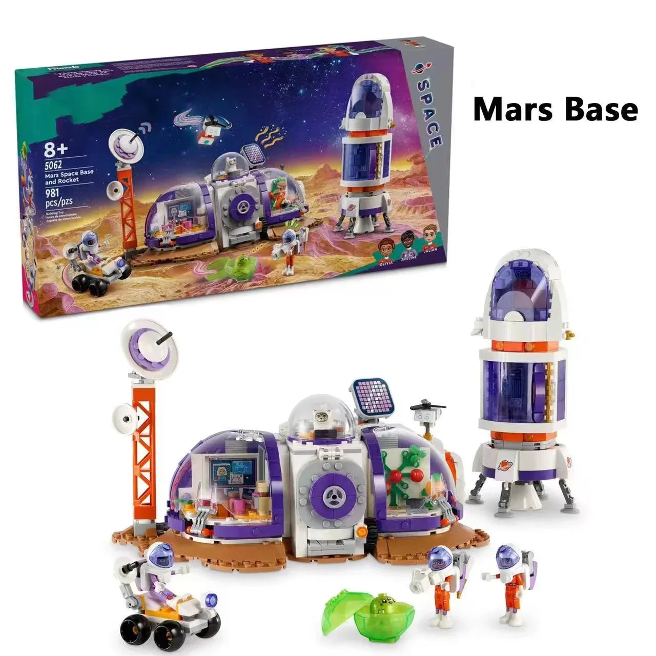 

Creative Friends City Mars Space Base and Rocket 42605 981Pcs Model Building Blocks Astronaut Model Space Toys for Kids Gift