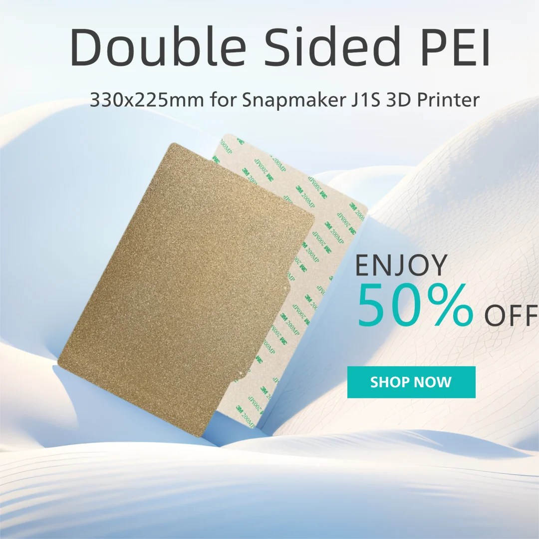 PEI-Bauplatte 330x225mm Doppelseitige Strukturierte PEI-Platte für Snapmaker J1S 3D-Drucker Flexibles Federstahl-Druckbett