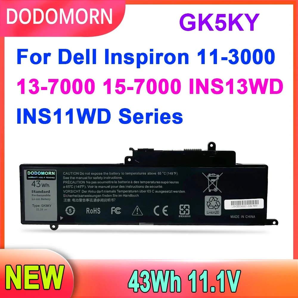 

DODOMORN New GK5KY Laptop Battery For DELL Inspiron 13" 7000 Series 7347 7348 7352 7353 7359 11" 3147 3148 15" 7558 04K8YH