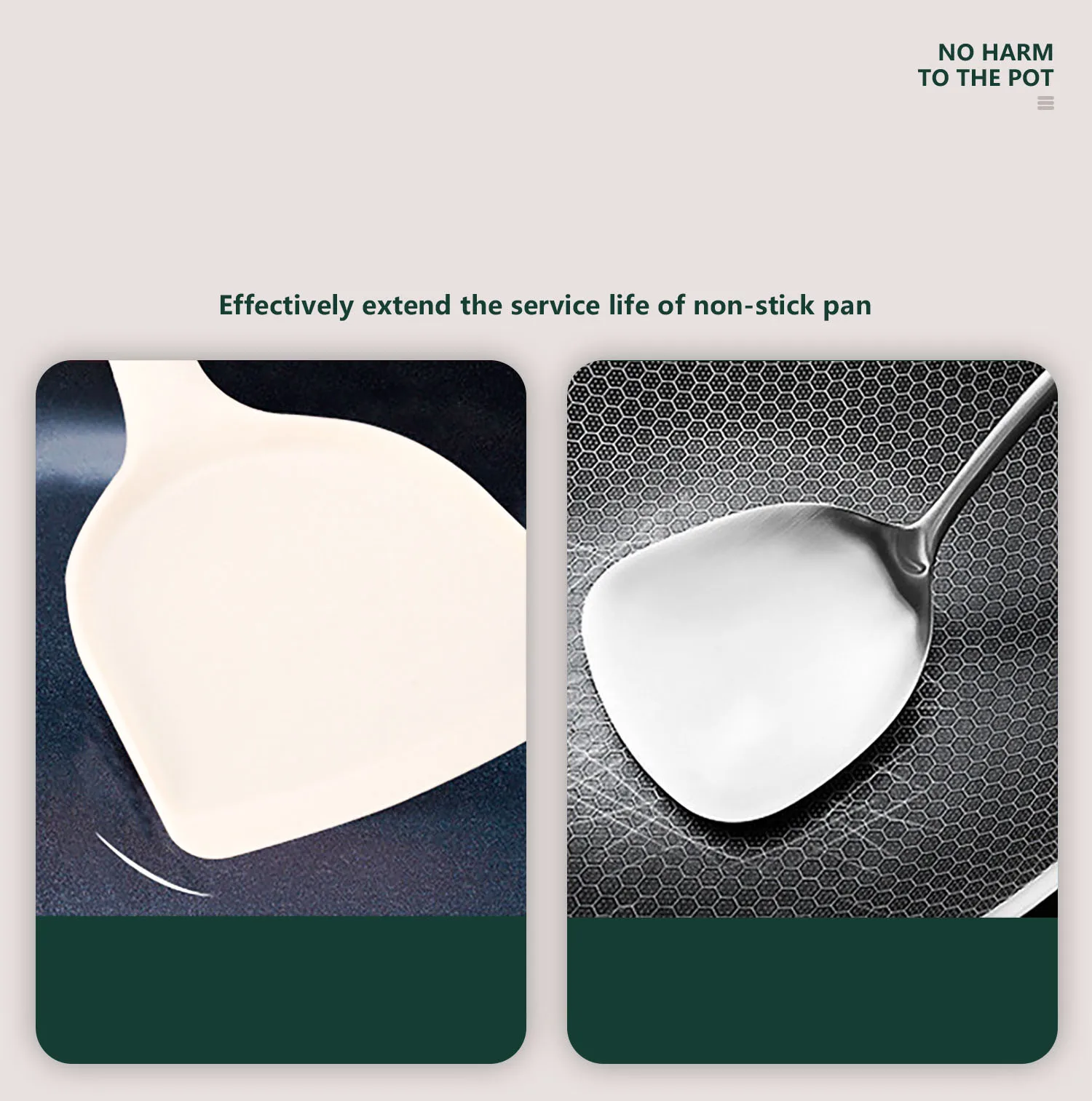 Description Picture 6 of itemHeat Resistant Silicone Cooking Utensil Set White Spatula Soup Spoon Brush Ladle Pasta Colander Non-stick Cookware Kitchen Tools