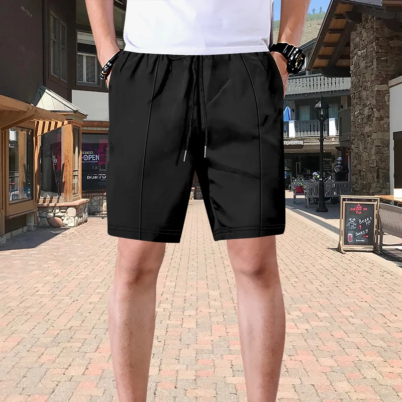 

Men's casual shorts summer Small mesh breathable drawstring slash pocket sports pants street jogging Men's shorts