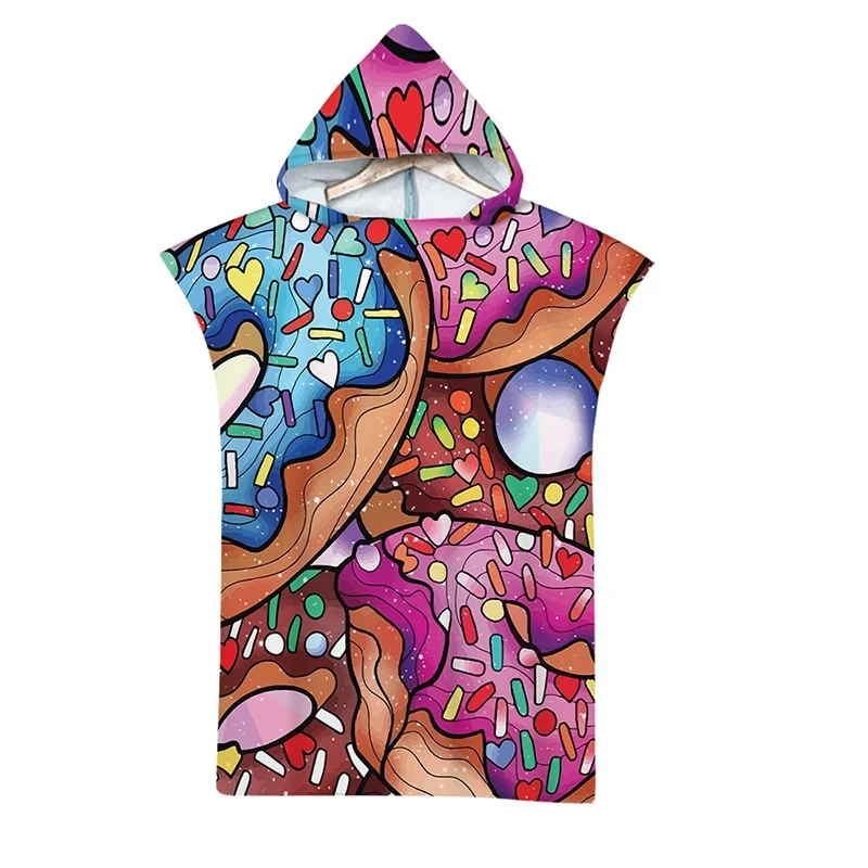 Microfiber Animal Printed Hooded Beach Towel for Adults Quick Dry Swimming Pool Poncho Tiger Lion Bath Towel With Cloak Bathrobe 2