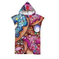 Microfiber Animal Printed Hooded Beach Towel for Adults Quick Dry Swimming Pool Poncho Tiger Lion Bath Towel With Cloak Bathrobe 2