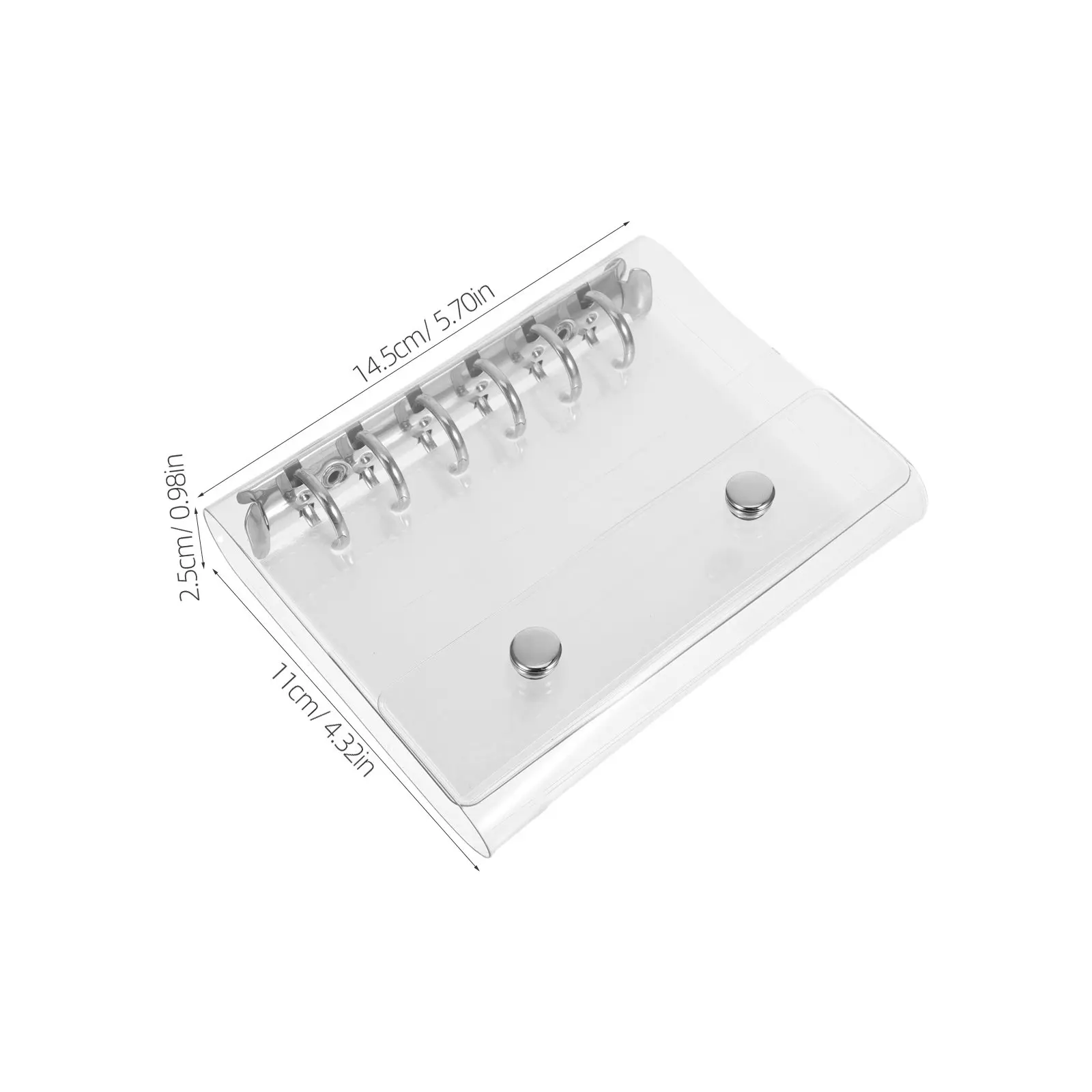 A7 PVC 소프트 바인더 커버 투명 6링 스냅 잠금 루즈리프 노트북 오거나이저 저널 플래너 PVC 노트