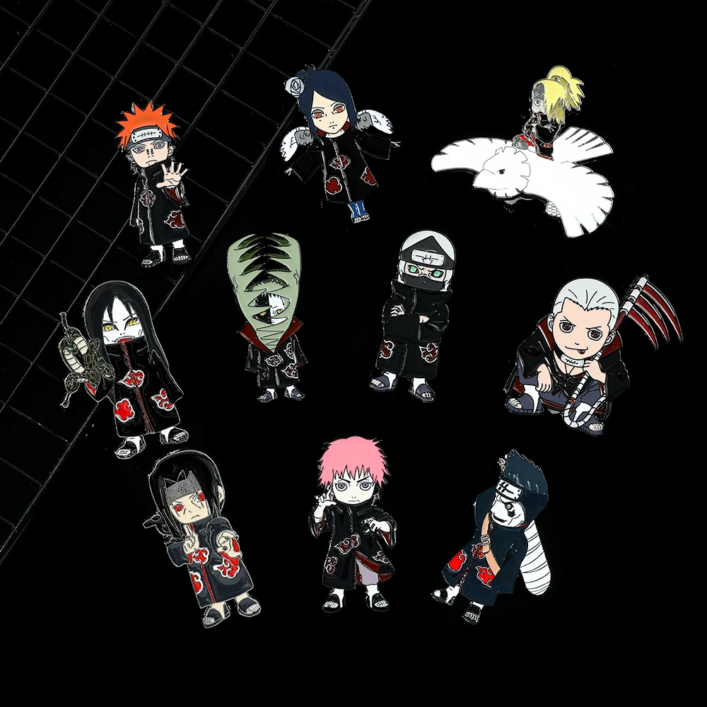 Metal Brooch 3/4/10 Pcs Cartoon blood anime characters creative personality Decoration backpack clothing accessories